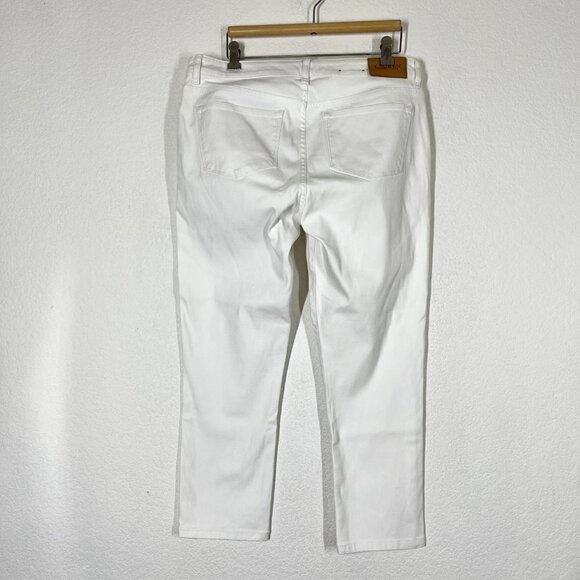 Ralph Lauren White Cropped Jeans Straight 10 - Picture 13 of 14